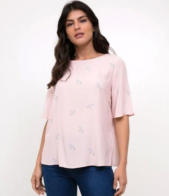 Blusa com Ícone de Repetição Borboleta