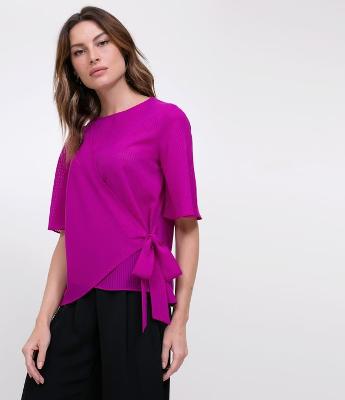 Blusa com Amarração e Manga 3/4