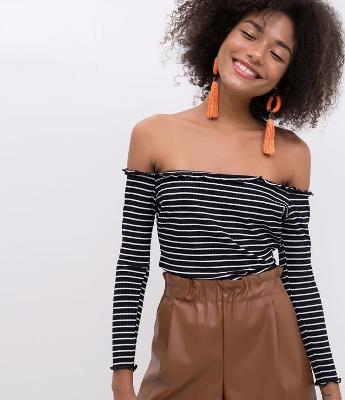 Blusa Listrada em Ribana 