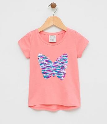 Blusa Infantil com Estampa com Paetês - Tam 1 a 4