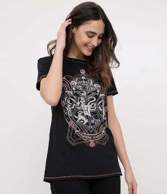 T Shirt com Estampa Localizada Harry Potter