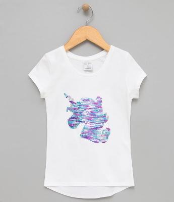 Blusa Infantil com Estampa de Unicórnio - Tam 5 a 14