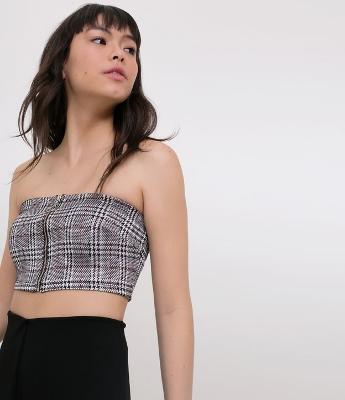 Blusa Top Xadrez