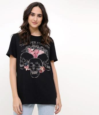 T-Shirt Caveira Flor Together