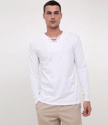 Camisa Bata Regular com Amarração