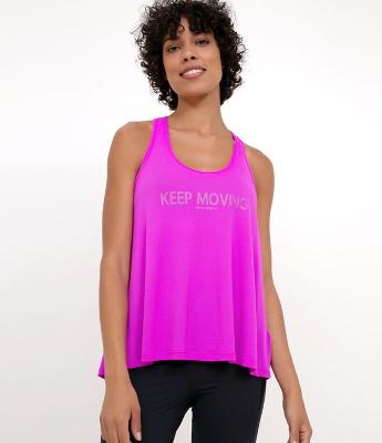Regata Esportiva com Estampa Keep Moving 