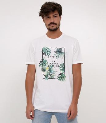 Camiseta com Estampa Offline
