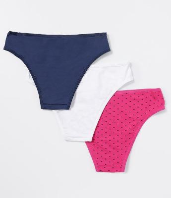 Kit com 3 Calcinhas Biquíni Trio Fashion Del Rio