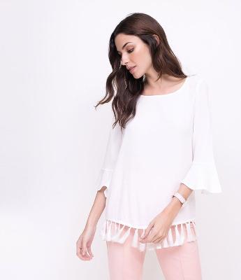 Blusa com Franja na Barra