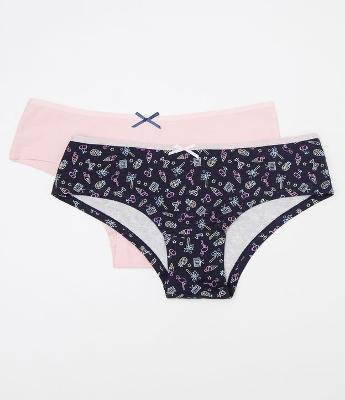 Kit 2 Calcinhas Boyshort Estampa Bebidinhas e Lisa 