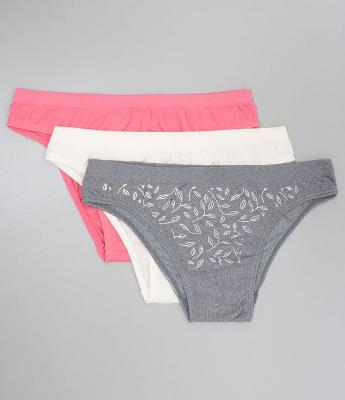Kit com 3 Calcinhas Biquíni Sem Costura Trifil