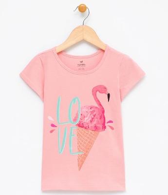 Blusa Infantil com Estampa Love - Tam 5 A 14