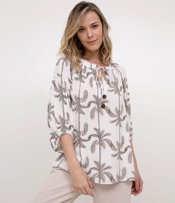 Bata Estampada com Coqueiros 