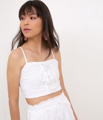 Regata Cropped Laise com Amarração 