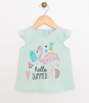 Blusa Infantil com Estampa - Tam 1 a 4