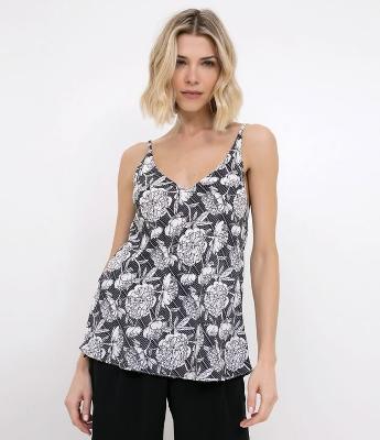 Blusa em Crepe Floral 