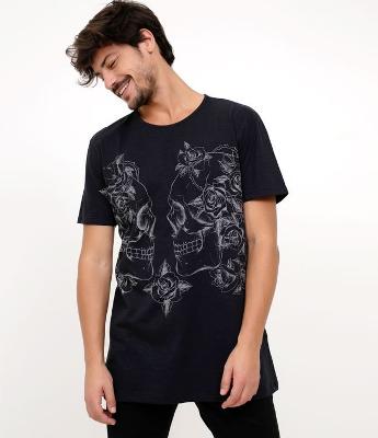 Camiseta com Estampa Caveira