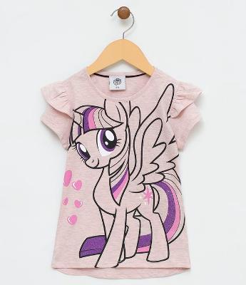 Blusa Infantil com Estampa Localizada My Little Pony - Tam 4 a 12