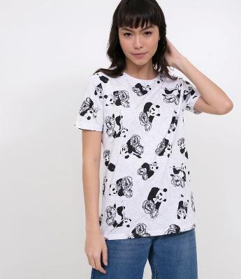 Blusa Estampada com Pandas 
