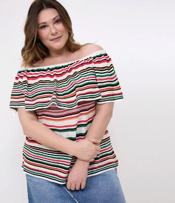 Blusa em Retilínea Curve & Plus Size