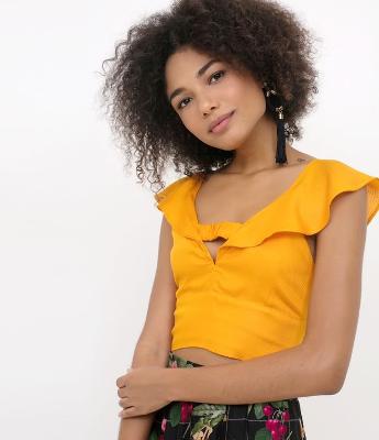 Regata Cropped com Babados 