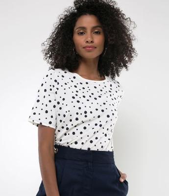 Blusa Branca Poá 