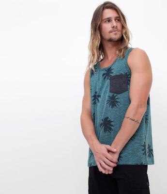 Regata Estampada com Bolso