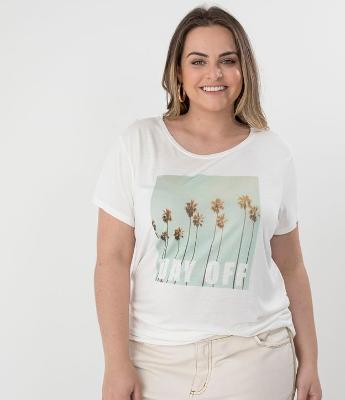 Blusa com Estampa Day Off Curve & Plus Size