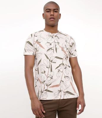 Camiseta Slim Estampa em Algodão Peruano