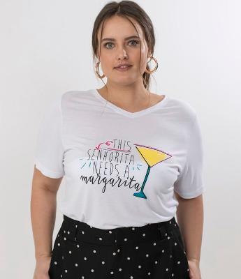Blusa com Estampa Margarita Curve & Plus Size