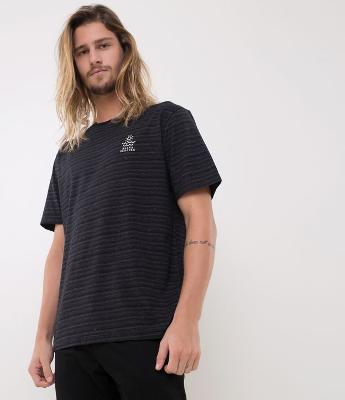 Camiseta Listrada com Estampa