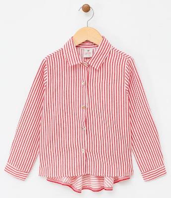 Camisa Infantil Listrada - Tam 6 a 14