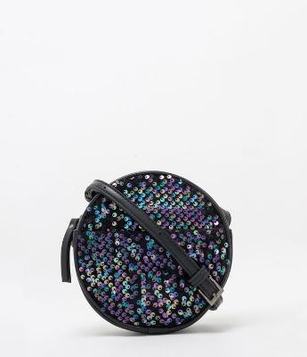 Bolsa Redonda Transversal com Paetê