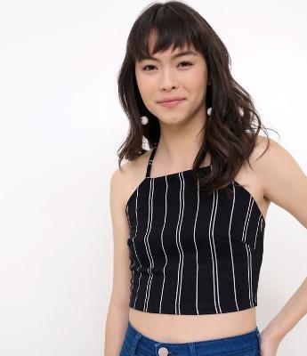 Blusa Cropped Listrada