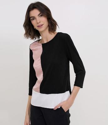 Blusa com Recortes Vertical 