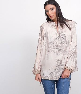 Blusa Estampada com Amarração
