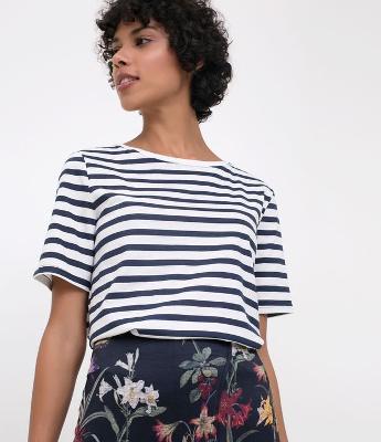 Blusa Listrada Manga Curta