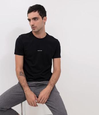 Camiseta Slim com Estampa Minimalist