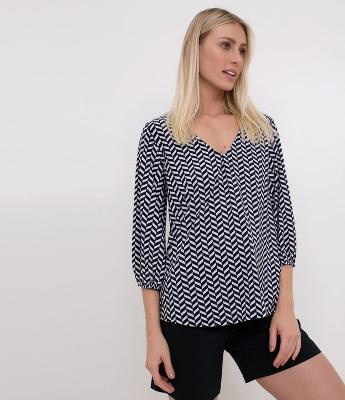 Blusa em Jersey com Manga Godê 