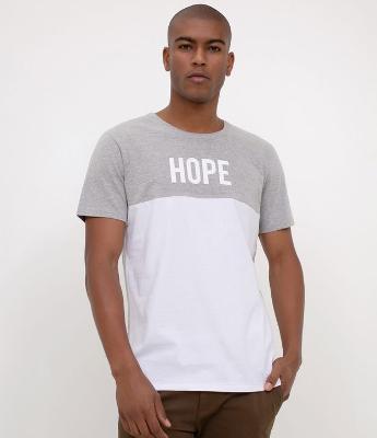 Camiseta Slim com Estampa Hope