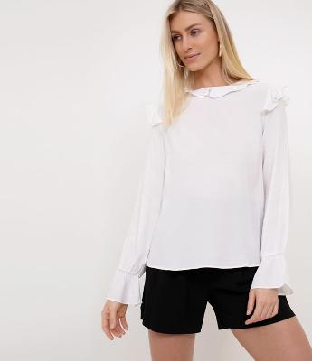 Blusa com Babados nos Ombros