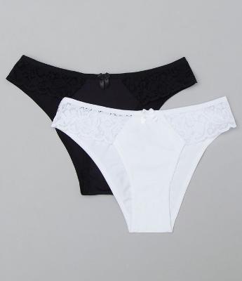 Kit 2 Calcinhas Biquíni com Renda