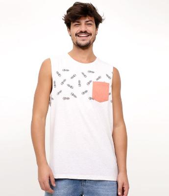 Regata com Estampa e Bolso