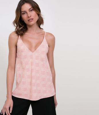 Regata Estampada em Crepe
