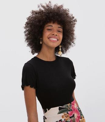 Blusa Básica em Ribana 