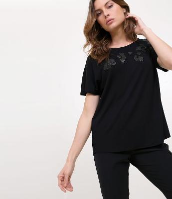 Blusa com Silk Caviar 