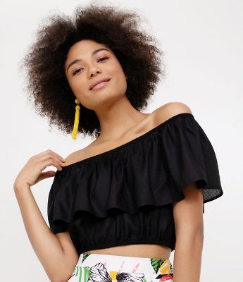 Blusa Ombro a Ombro Preto