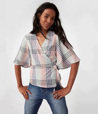 Blusa Xadrez com Amarração