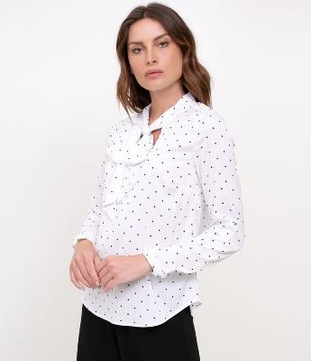 Blusa Poá com Decote V 