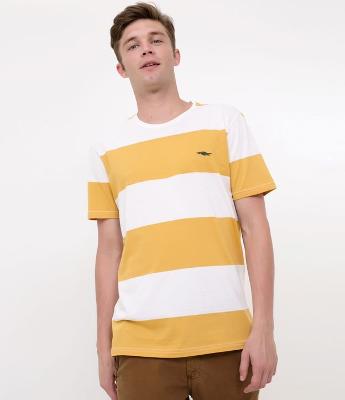 Camiseta Listrada com Bordado